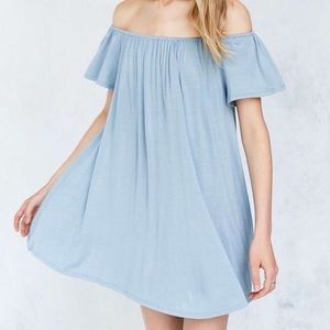 urban outfitters off the shoulder swing dress